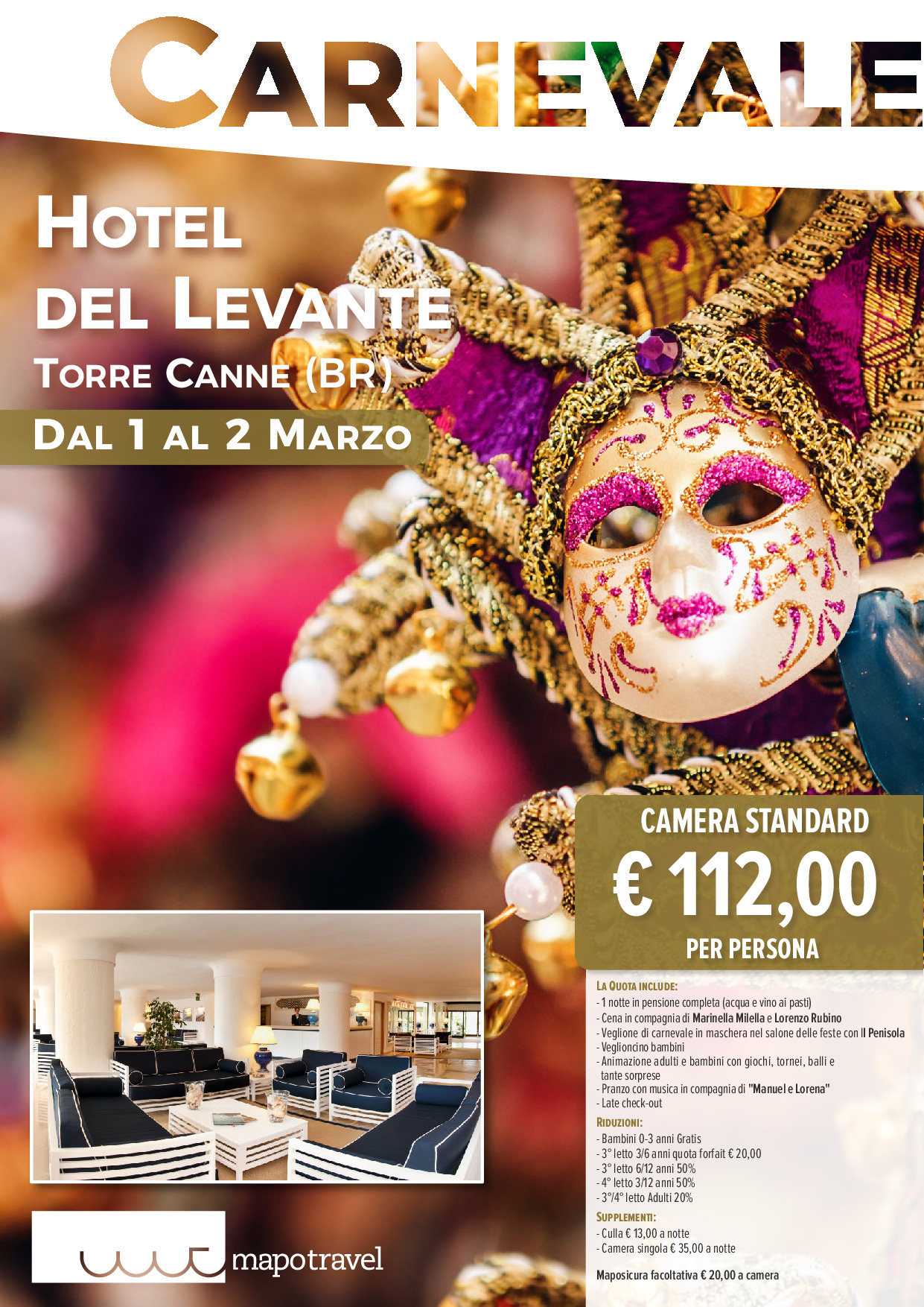 Carnevale a Hotel del Levante