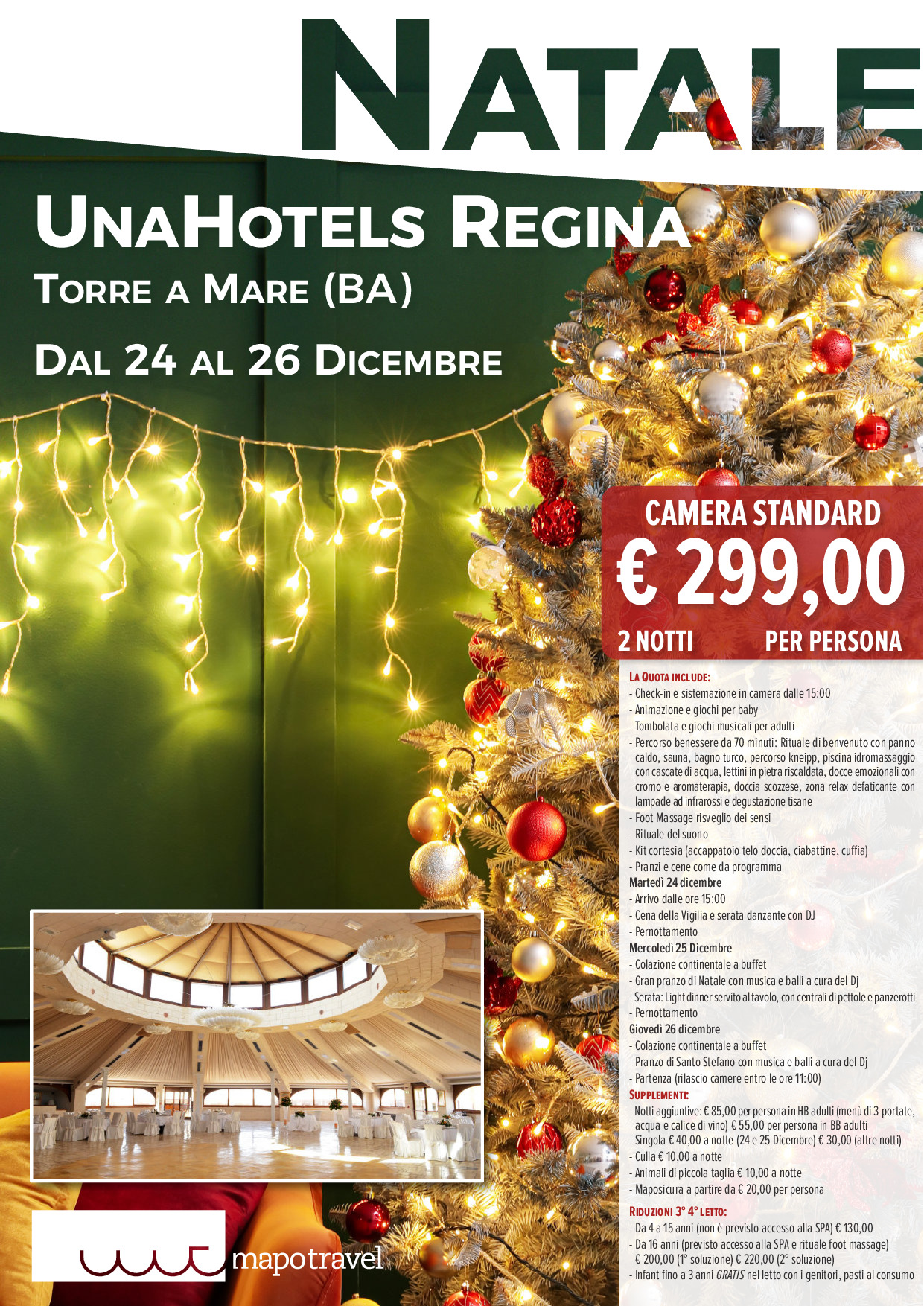 Natale a UnaHotels Regina - Dal 24 al 26 Dicembre