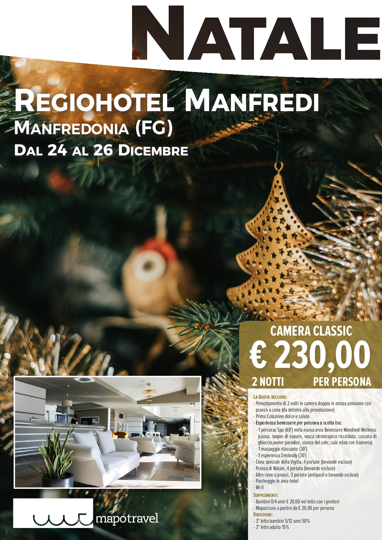 Natale - RegioHotel Manfredi - Dal 24 al 26 Dicembre